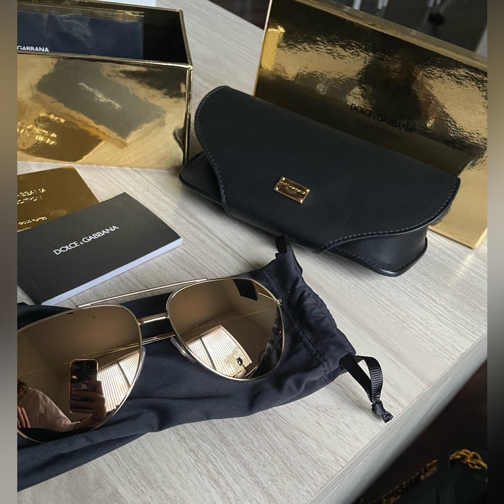 Dolce&Gabbana 14k gold plated sunglasses